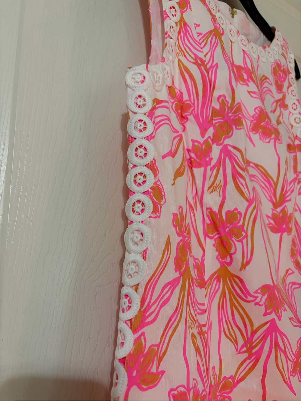 Lilly Pulitzer Pink and Orange Floral Sleeveless Shift Dress - Picture 2 of 7